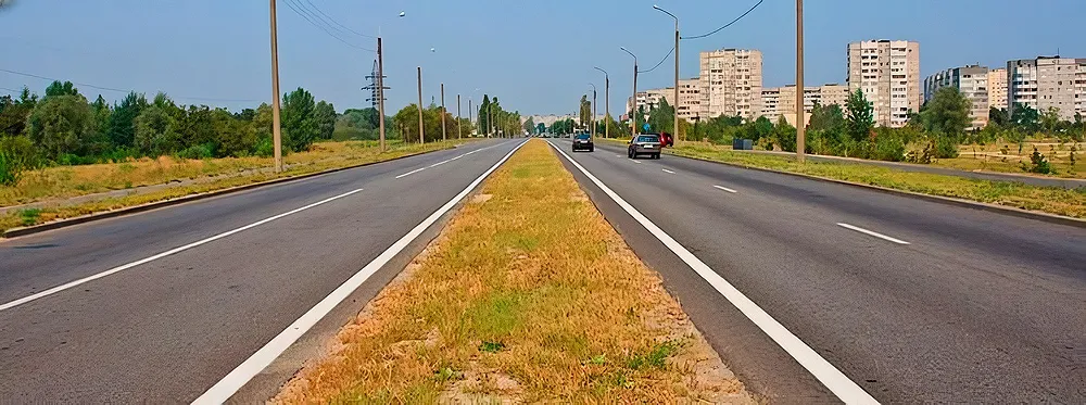 Сколько полос для движения имеет данная дорога? 
