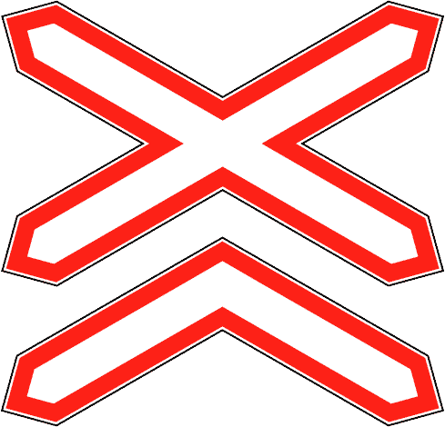 Дорожный знак 1.3.2. Многопутная железная дорога