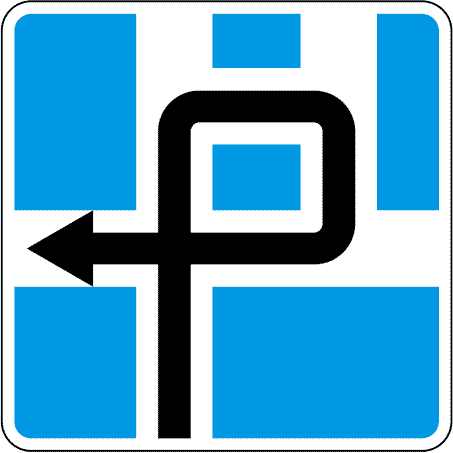 Дорожный знак 6.9.3. Схема движения